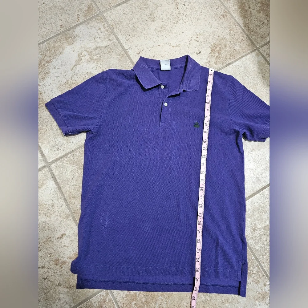 Brooks Brothers Men Medium Purple Polo Shirt Cotton Slim Fit Preppy Classic Golf - Picture 6 of 6